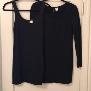 Bundle Long Sleeve Dress and Tank Black Dress